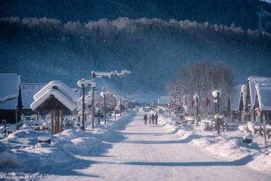 景點：禾木雪景